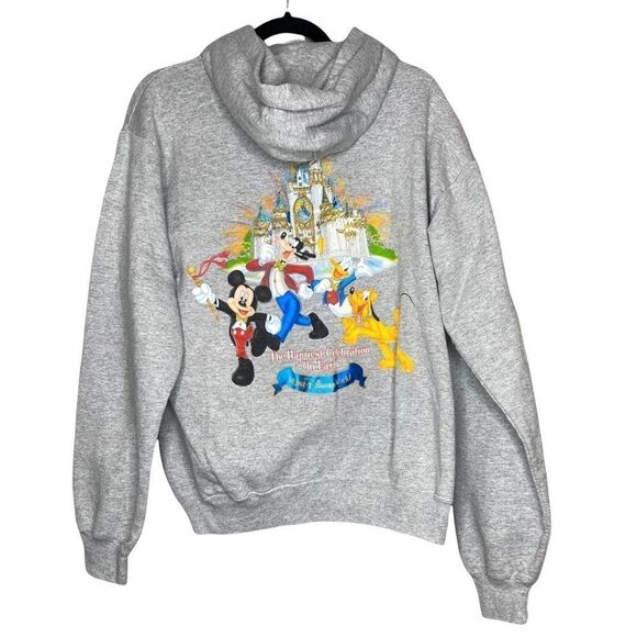 DISNEY Y2K 50TH ANNIVERSARY HOODIE sweatshirt full zip small 2005 Vintage - Picture 1 of 9